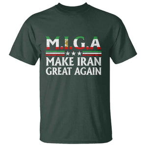 Make Iran Great Again T Shirt MIGA Emblem Of Iran Persian Lion Flag TS11 Dark Forest Green Print Your Wear