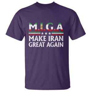 Make Iran Great Again T Shirt MIGA Emblem Of Iran Persian Lion Flag TS11 Purple Print Your Wear