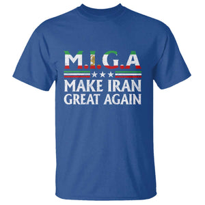 Make Iran Great Again T Shirt MIGA Emblem Of Iran Persian Lion Flag TS11 Royal Blue Print Your Wear