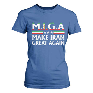 Make Iran Great Again T Shirt For Women MIGA Emblem Of Iran Persian Lion Flag TS11 Royal Blue Print Your Wear