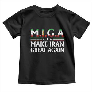 Make Iran Great Again Toddler T Shirt MIGA Emblem Of Iran Persian Lion Flag TS11 Black Print Your Wear