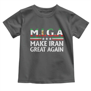 Make Iran Great Again Toddler T Shirt MIGA Emblem Of Iran Persian Lion Flag TS11 Dark Heather Print Your Wear