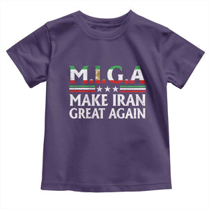Make Iran Great Again Toddler T Shirt MIGA Emblem Of Iran Persian Lion Flag TS11 Purple Print Your Wear