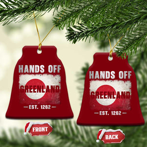 Hands Off Greenland Ceramic Ornament Greenland EST 1262 Political Protest TS11 Print Your Wear