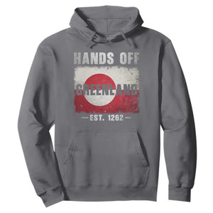 Hands Off Greenland Hoodie Greenland EST 1262 Political Protest TS11 Charcoal Print Your Wear