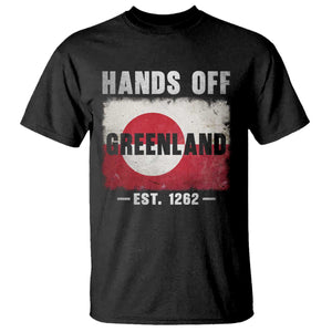 Hands Off Greenland T Shirt Greenland EST 1262 Political Protest TS11 Black Print Your Wear