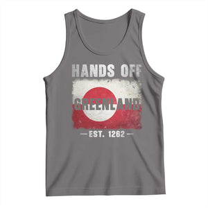 Hands Off Greenland Tank Top Greenland EST 1262 Political Protest TS11 Deep Heather Print Your Wear
