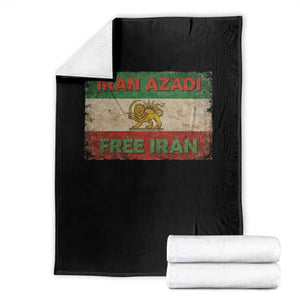 Iran Azadi Lion Sun Sword Flag Free Iran Revolution Throw Blanket TS11 Black Print Your Wear
