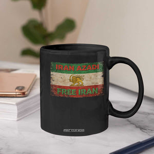 Iran Azadi Lion Sun Sword Flag Free Iran Revolution Coffee Mug TS11 Print Your Wear