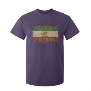 Iran Azadi Lion Sun Sword Flag Free Iran Revolution T Shirt For Kid TS11 Purple Print Your Wear