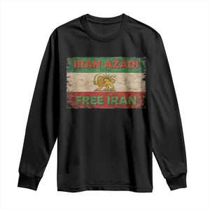 Iran Azadi Lion Sun Sword Flag Free Iran Revolution Long Sleeve Shirt TS11 Black Print Your Wear