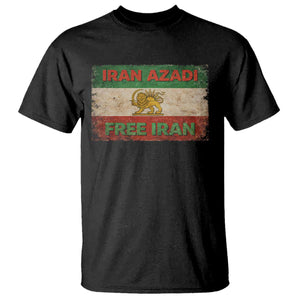 Iran Azadi Lion Sun Sword Flag Free Iran Revolution T Shirt TS11 Black Print Your Wear