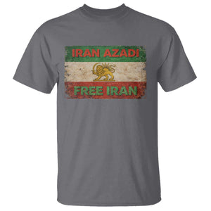 Iran Azadi Lion Sun Sword Flag Free Iran Revolution T Shirt TS11 Charcoal Print Your Wear