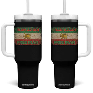 Iran Azadi Lion Sun Sword Flag Free Iran Revolution Tumbler With Handle TS11 One Size: 40 oz Black Print Your Wear