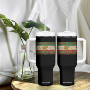 Iran Azadi Lion Sun Sword Flag Free Iran Revolution Tumbler With Handle TS11 Print Your Wear