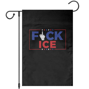 Funny Fck Ice Garden Flag Immigration Activist Anti Deportation Middle Finger Graphic TS11 Black Print Your Wear