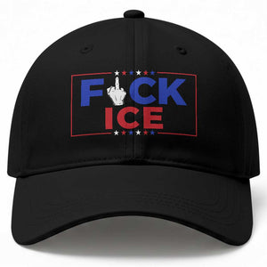 Funny Fck Ice Baseball Cap Immigration Activist Anti Deportation Middle Finger Graphic TS11 Print Your Wear