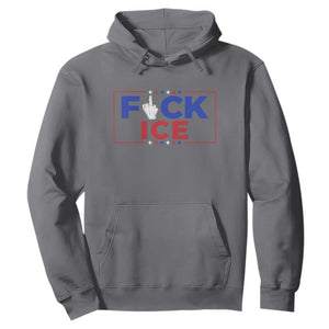 Funny Fck Ice Hoodie Immigration Activist Anti Deportation Middle Finger Graphic TS11 Charcoal Print Your Wear