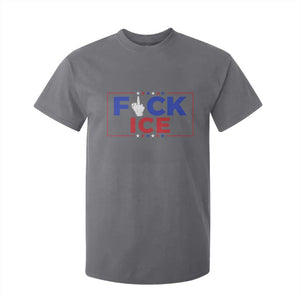 Funny Fck Ice T Shirt For Kid Immigration Activist Anti Deportation Middle Finger Graphic TS11 Charcoal Print Your Wear