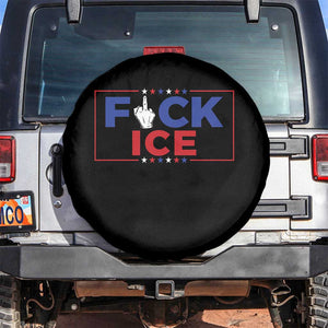 Funny Fck Ice Spare Tire Cover Immigration Activist Anti Deportation Middle Finger Graphic TS11 No hole Black Print Your Wear