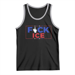 Funny Fck Ice Tank Top Immigration Activist Anti Deportation Middle Finger Graphic TS11 Black Athletic Heather Print Your Wear