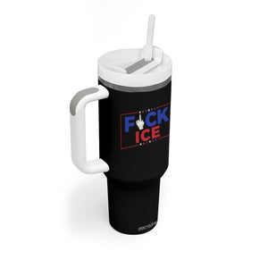 Funny Fck Ice Tumbler With Handle Immigration Activist Anti Deportation Middle Finger Graphic TS11 Print Your Wear