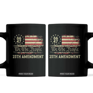 8647 Resist 25th Amendment Coffee Mug Vintage American Flag TS11 Black Print Your Wear