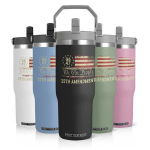 8647 Resist 25th Amendment Flip Straw Tumbler Vintage American Flag TS11 Print Your Wear
