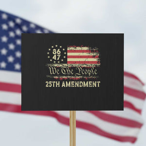 8647 Resist 25th Amendment Protest Sign Vintage American Flag TS11 Horizontal 18" × 24" Black Print Your Wear