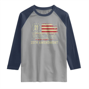8647 Resist 25th Amendment Raglan Shirt Vintage American Flag TS11 Sport Gray Navy Print Your Wear