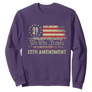 8647 Resist 25th Amendment Sweatshirt Vintage American Flag TS11 Purple Print Your Wear