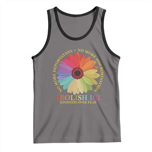 Abolish Ice Tank Top No More Deportation No More Discrimmination Kindness Over Fear TS11 Deep Heather Black Print Your Wear