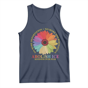 Abolish Ice Tank Top No More Deportation No More Discrimmination Kindness Over Fear TS11 Navy Print Your Wear