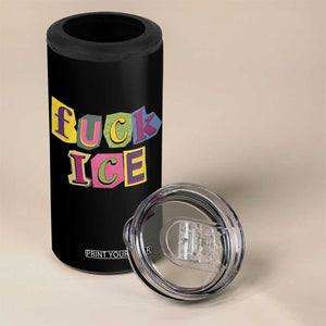 Fck Ice 4 in 1 Can Cooler Tumbler Immigration Activist Magazine Cutout Paper Graphic TS11 Print Your Wear