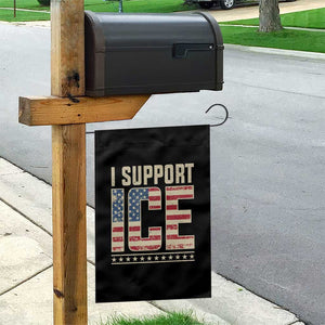 I Support ICE Garden Flag Immigration Officers Vintage American Flag TS11 Print Your Wear