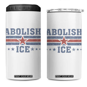 Abolish Ice 4 in 1 Can Cooler Tumbler Resist Support Immigrants Refugees TS11 One Size: 16 oz White Print Your Wear