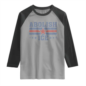 Abolish Ice Raglan Shirt Resist Support Immigrants Refugees TS11 Sport Gray Black Print Your Wear
