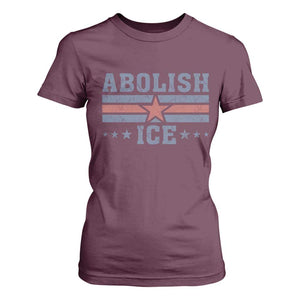 Abolish Ice T Shirt For Women Resist Support Immigrants Refugees TS11 Maroon Print Your Wear