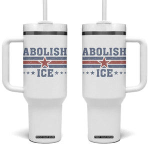 Abolish Ice Tumbler With Handle Resist Support Immigrants Refugees TS11 One Size: 40 oz White Print Your Wear