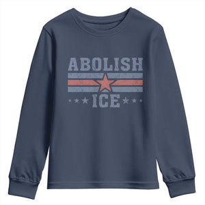 Abolish Ice Youth Sweatshirt Resist Support Immigrants Refugees TS11 Navy Print Your Wear