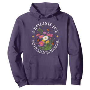Abolish Ice No Human Is Illegal Hoodie Immigration Rights Protest TS11 Purple Print Your Wear