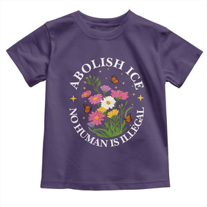 Abolish Ice No Human Is Illegal Toddler T Shirt Immigration Rights Protest TS11 Purple Print Your Wear