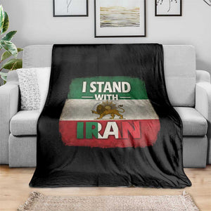 I Stand With Iran Throw Blanket Free Iran Support Persian Lion Flag TS11 Print Your Wear