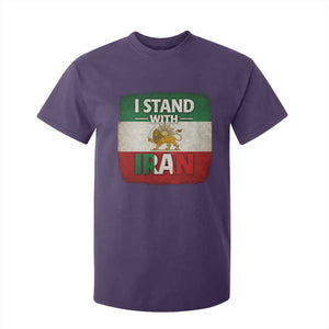 I Stand With Iran T Shirt For Kid Free Iran Support Persian Lion Flag TS11 Purple Print Your Wear