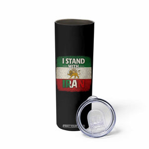 I Stand With Iran Skinny Tumbler Free Iran Support Persian Lion Flag TS11 Print Your Wear