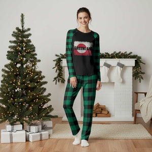 Greenland Pride Patriotic Greenlander Heritage Vintage Flag Plaid Pajama Set TS11 Green Plaid Print Your Wear