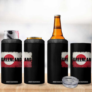 Greenland Pride Patriotic Greenlander Heritage Vintage Flag 4 in 1 Can Cooler Tumbler TS11 Print Your Wear