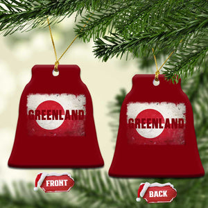 Greenland Pride Patriotic Greenlander Heritage Vintage Flag Ceramic Ornament TS11 Print Your Wear