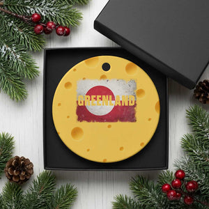 Greenland Pride Patriotic Greenlander Heritage Vintage Flag Ceramic Ornament TS11 1pc Yellow Cheese Print Your Wear