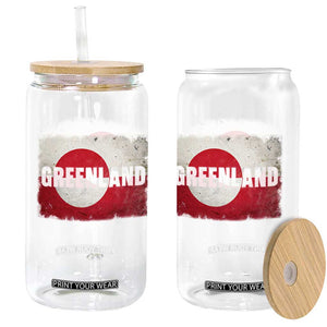 Greenland Pride Patriotic Greenlander Heritage Vintage Flag Glass Can TS11 Print Your Wear